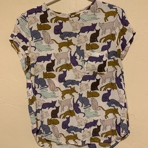H&M Cat Print Top